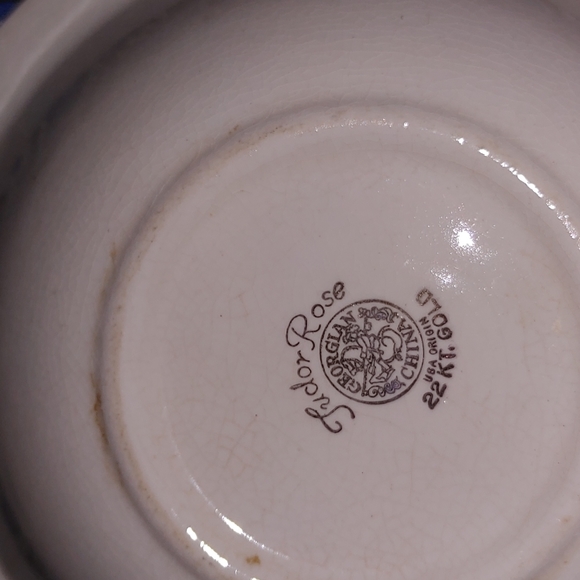 2 Tudor Rose Dessert Dishes - Picture 2 of 2